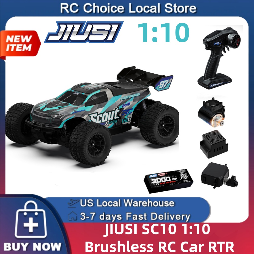 Rc Hobby Grade Truck - JIUSI SC10 1/10 Fırçasız RC Araba